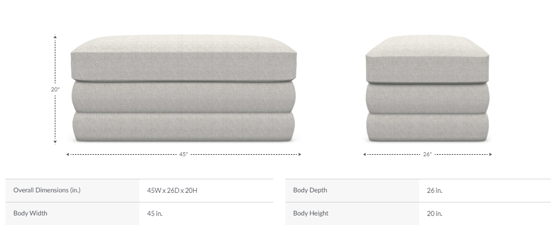 Cory Storage Ottoman by La-Z-Boy — Carroll's Furniture